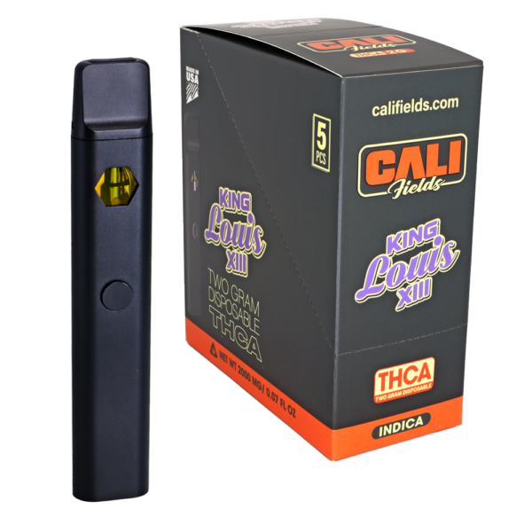 Cali Fields 2 Gram THC-A Disposable Vape King Louis XIII (Indica)