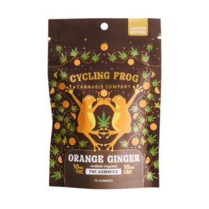 CYCLING FROG 1:1 CBD+THC Orange Ginger Gummies