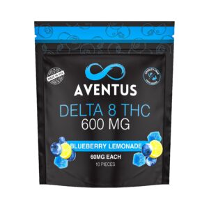 DELTA 8 THC INFUSED GUMMIES BLUEBERRY LEMONADE 600mg
