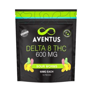 DELTA 8 THC INFUSED GUMMIES SOUR WORMS 600mg