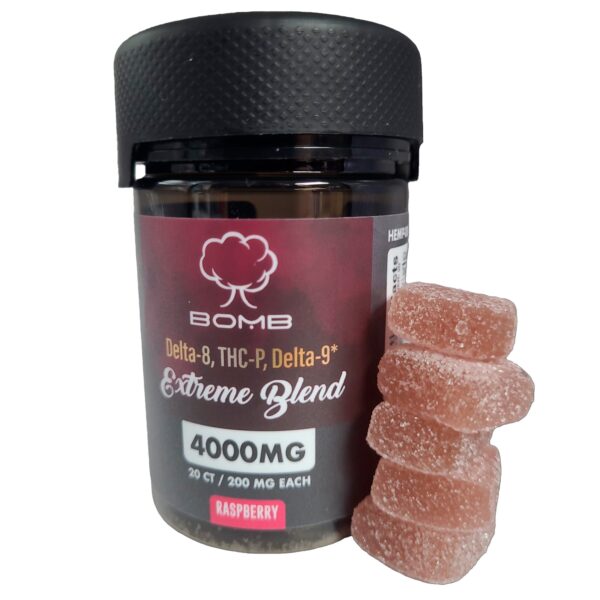 EXTREME BLEND DELTA-8, THC-P, DELTA-9 4000MG RASPBERRY