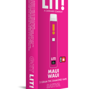 LIT! THC DIAMOND DISPOSABLE VAPE PEN, 3G MAUI WAUI SATIVA