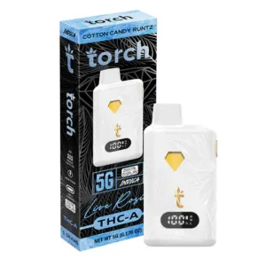 Live Rosin COTTON CANDY RUNTZ INDICA Torch THC-A Disposable Vape 5g