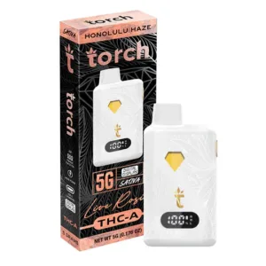 Live Rosin HONOLULU HAZE SATIVA Torch THC-A Disposable Vape 5g