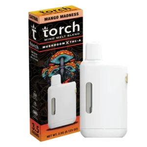 Mind Melt Mushroom Mango Madness Sativa Torch THCA Disposable Vape Pen 3.5g