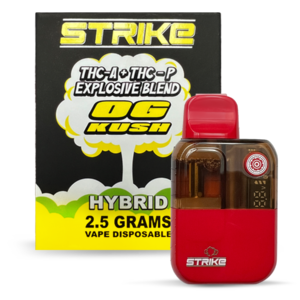 strike 2.5g disposable hybrid og kush