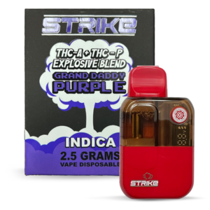 strike 2.5g disposable indica grand daddy purple