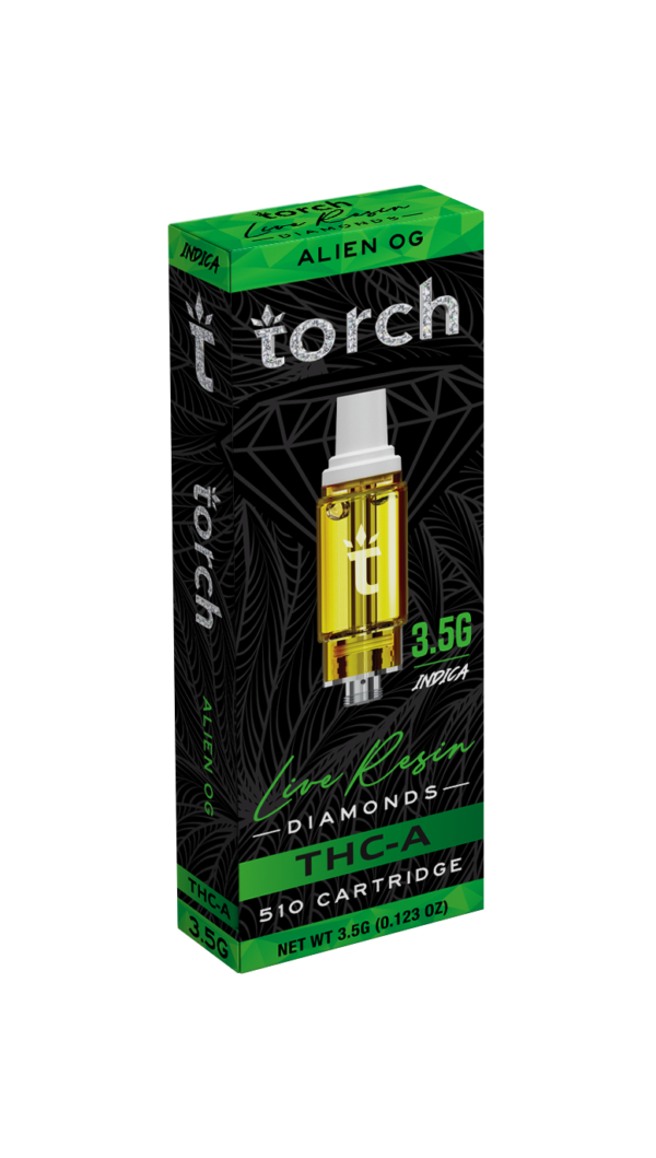 Torch Alien OG THC-A Live Resin Diamonds 510 Cartridge 3.5G INDICA