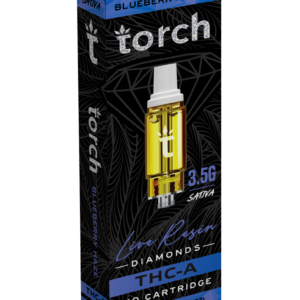 Torch BlueBrerry Haze THC-A Live Resin Diamonds 510 Cartridge 3.5G SATIVA