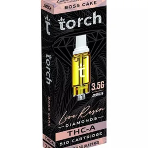 Torch BOSS CAKE THC-A Live Resin Diamonds 510 Cartridge 3.5G INDICA