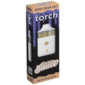 Torch Caviar Sauce BERRY CREAM PUFF SATIVA THC Disposable Vape Pen 4.5g 4500mg