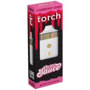 Torch Caviar Sauce STRAWBERRY COUGH SATIVA THC Disposable Vape Pen 4.5g 4500mg