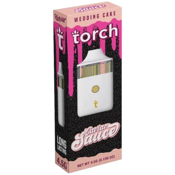 Torch Caviar Sauce WEDDING CAKE HYBRID THC Disposable Vape Pen 4.5g 4500mg