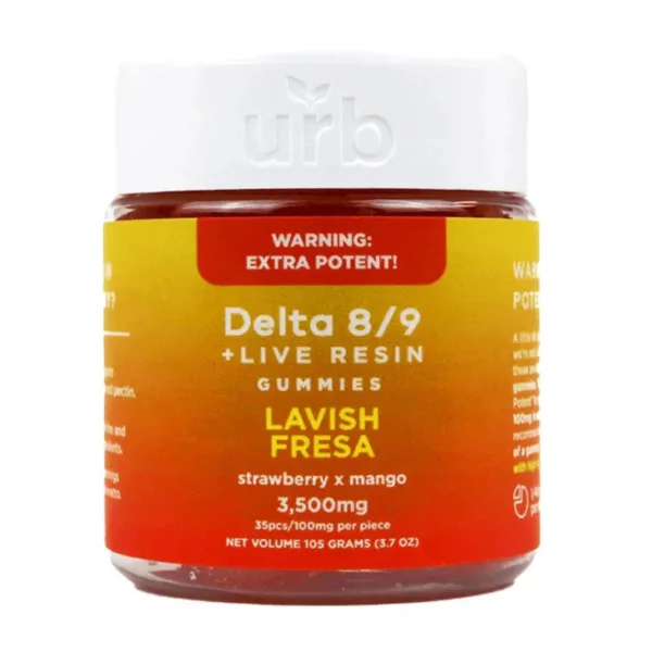 urb Delta D8/D9 THC Gummies - 3500mg Lavish Fresa