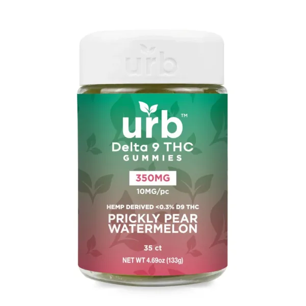 urb Delta D9 THC Gummies 350MG Prickly Pear Watermelon