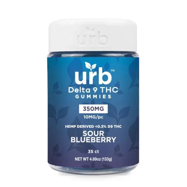 urb Delta D9 THC Gummies 350MG Sour Blueberry